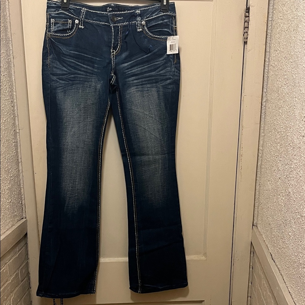 Z2 Dark Blue Women's Jeans Flare Size 13 Juniors